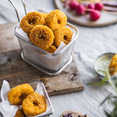 Vištienos maltos krūtinėlės DONUTS su sūriu, šaldyti, Mr. Tores, 500 g